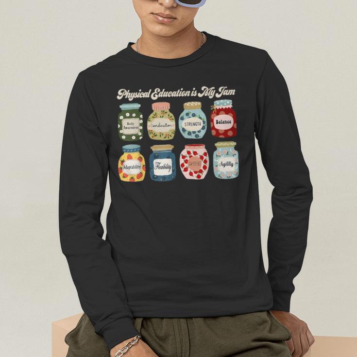 Physical Education Is My Jam Sports PE Coach Teacher Men's Long Sleeve T-Shirt, funny gift Physical Education Is My Jam Sports PE Coach Teacher Men's Long Sleeve T-Shirt, funny gift