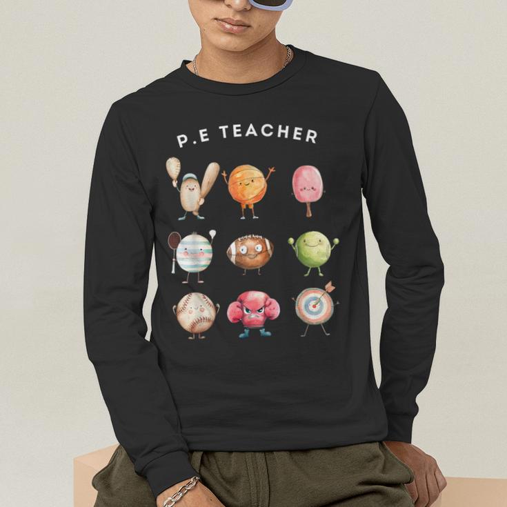 Physical Education Teacher PE Teacher Specials Back School Men's Long Sleeve T-Shirt, funny gift Physical Education Teacher PE Teacher Specials Back School Men's Long Sleeve T-Shirt, funny gift