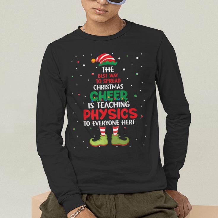 Physics Teacher Christmas Elf Christmas Cheer Men's Long Sleeve T-Shirt, funny gift Physics Teacher Christmas Elf Christmas Cheer Men's Long Sleeve T-Shirt, funny gift