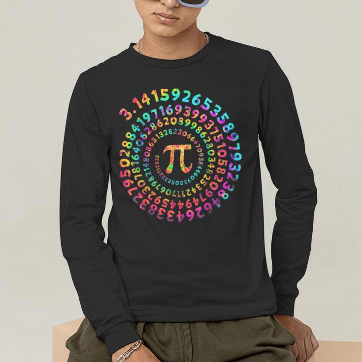 Pi Day Math Teacher Tie Dye Spiral Pi 314 Pi Day Men's Long Sleeve T-Shirt, funny gift Pi Day Math Teacher Tie Dye Spiral Pi 314 Pi Day Men's Long Sleeve T-Shirt, funny gift