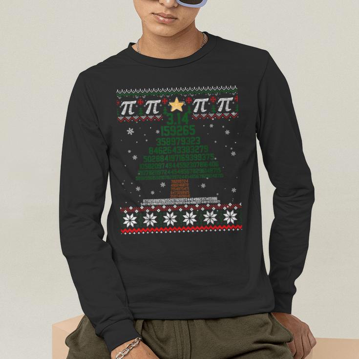 Pi Tree Christmas Math Teacher Ugly Sweater Men Women Kids Men's Long Sleeve T-Shirt, funny gift