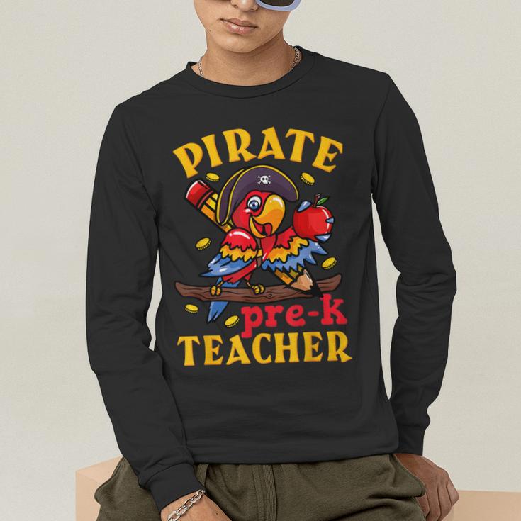Pirate Pre-K Teacher Preschool Halloween Men's Long Sleeve T-Shirt, funny gift Pirate Pre-K Teacher Preschool Halloween Men's Long Sleeve T-Shirt, funny gift