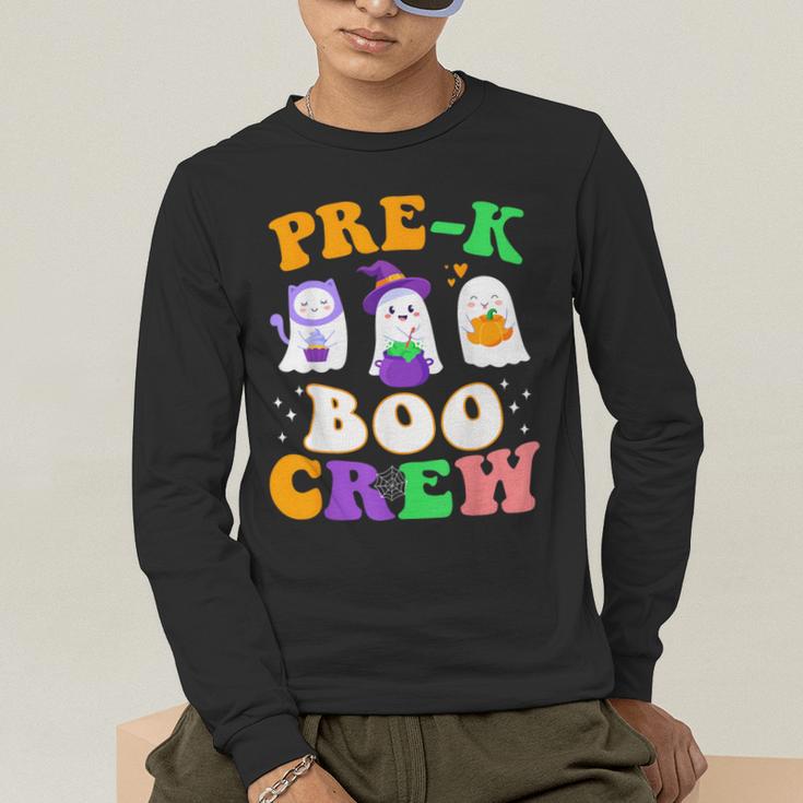Pre-K Boo Crew Cute Ghost Halloween Costume Teacher Student For Men Women Kids Men's Long Sleeve T-Shirt, funny gift Pre-K Boo Crew Cute Ghost Halloween Costume Teacher Student For Men Women Kids Men's Long Sleeve T-Shirt, funny gift