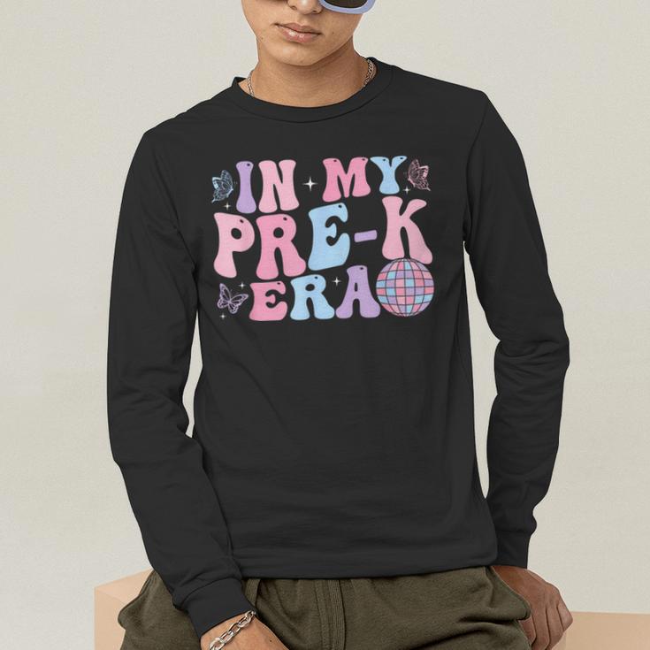 In My Pre K Era Groovy Back To School First Day Teacher Kids Men's Long Sleeve T-Shirt, funny gift In My Pre K Era Groovy Back To School First Day Teacher Kids Men's Long Sleeve T-Shirt, funny gift
