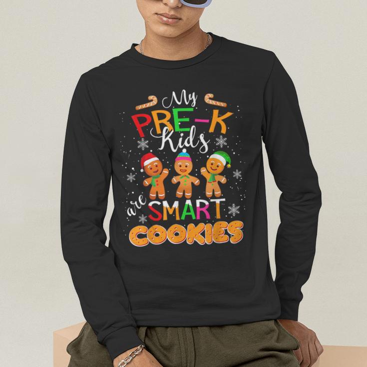My Pre-K Kids Are Smart Cookies Christmas Teacher Men's Long Sleeve T-Shirt, funny gift