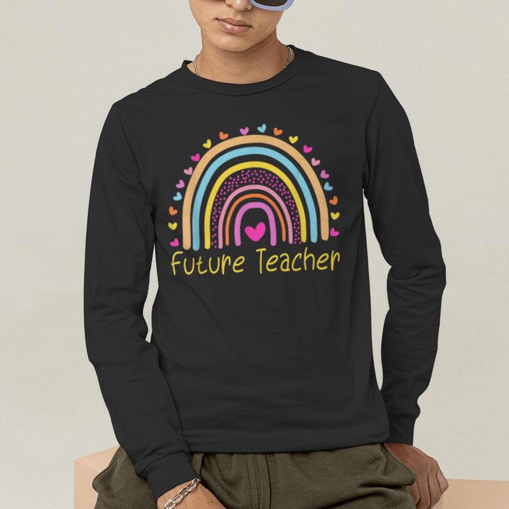Pre-K Preschool Kindergarten Future Teacher Rainbow Men's Long Sleeve T-Shirt, funny gift Pre-K Preschool Kindergarten Future Teacher Rainbow Men's Long Sleeve T-Shirt, funny gift