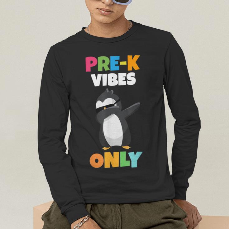 Pre-K Vibes Only Penguin Teachers Kids Back To School Men's Long Sleeve T-Shirt, funny gift Pre-K Vibes Only Penguin Teachers Kids Back To School Men's Long Sleeve T-Shirt, funny gift