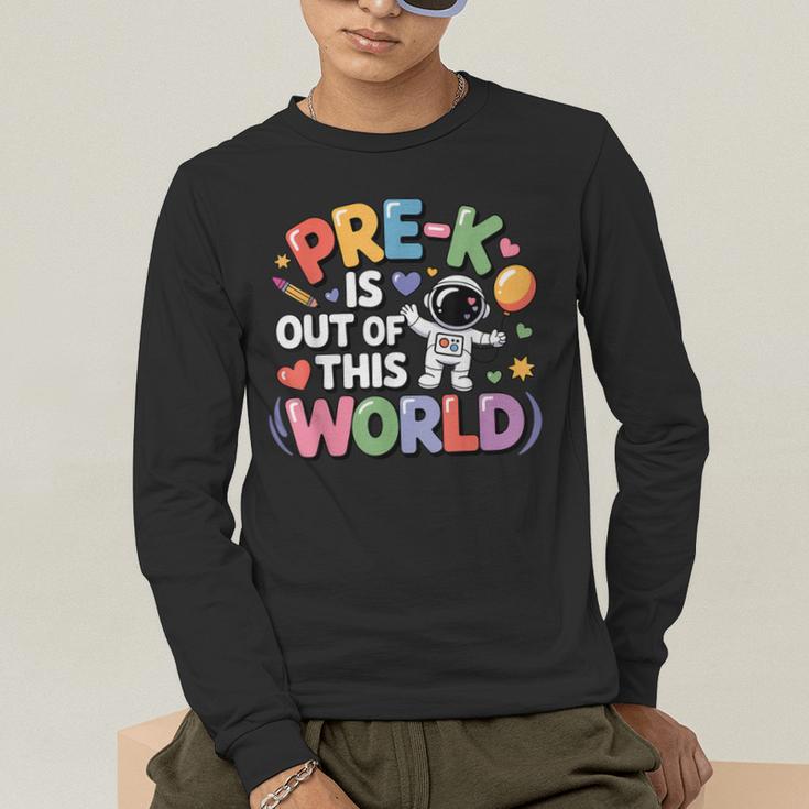 Pre-K Is Out Of This World Space Planets Teacher Men's Long Sleeve T-Shirt, funny gift Pre-K Is Out Of This World Space Planets Teacher Men's Long Sleeve T-Shirt, funny gift