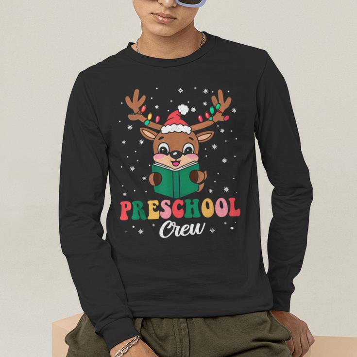 Preschool Crew Xmas Reindeer Teacher Student Christmas Men's Long Sleeve T-Shirt, funny gift Preschool Crew Xmas Reindeer Teacher Student Christmas Men's Long Sleeve T-Shirt, funny gift