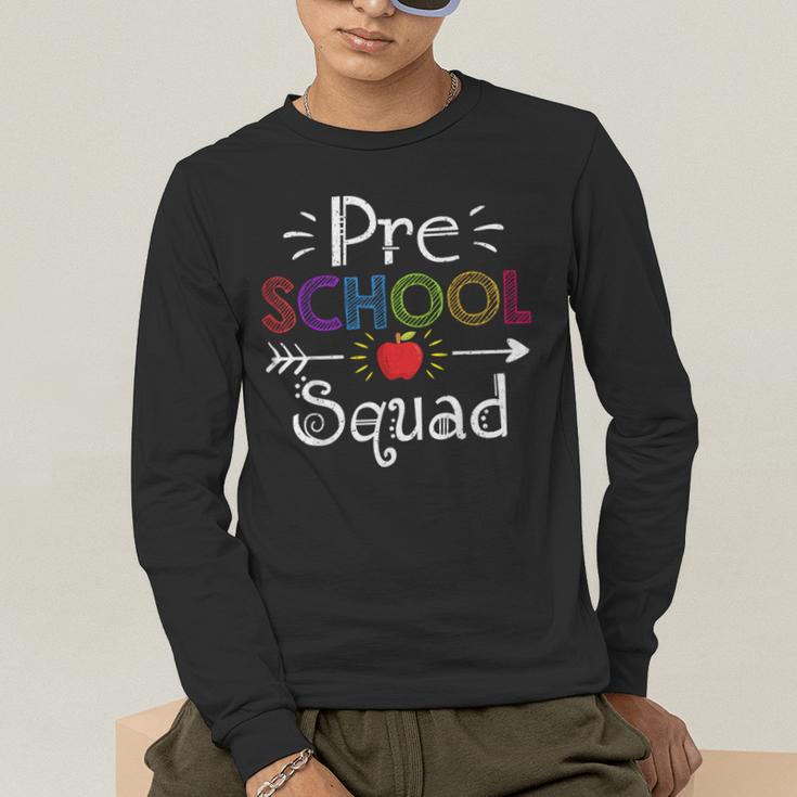 Preschool Squad Preschool Teacher Student Men's Long Sleeve T-Shirt, funny gift Preschool Squad Preschool Teacher Student Men's Long Sleeve T-Shirt, funny gift