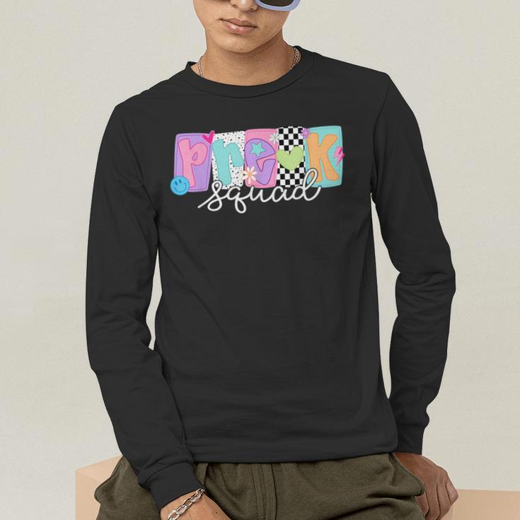 Preschool Squad Team Pre-K Crew Back To School Teacher Men's Long Sleeve T-Shirt, funny gift Preschool Squad Team Pre-K Crew Back To School Teacher Men's Long Sleeve T-Shirt, funny gift