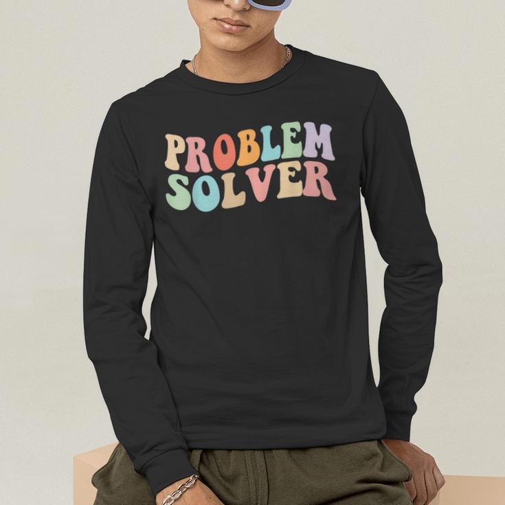 Problem Solver School Work Staff Front Desk Teacher Men's Long Sleeve T-Shirt, funny gift Problem Solver School Work Staff Front Desk Teacher Men's Long Sleeve T-Shirt, funny gift