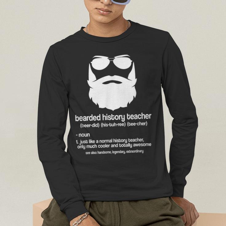 Professor Ancient Teaching Education Bearded History Teacher Men's Long Sleeve T-Shirt, funny gift