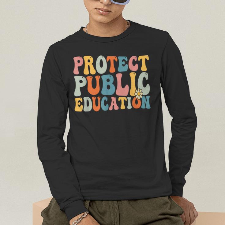 Protect Public Education Public Teacher School Men's Long Sleeve T-Shirt, funny gift Protect Public Education Public Teacher School Men's Long Sleeve T-Shirt, funny gift