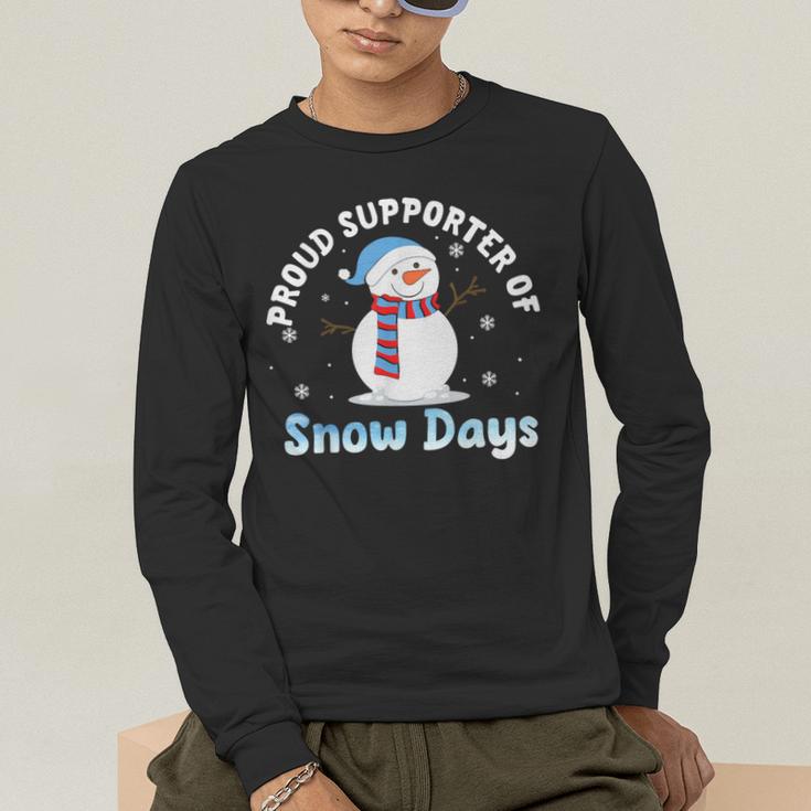 Proud Supporter Of Snow Days Teacher Men's Long Sleeve T-Shirt, funny gift Proud Supporter Of Snow Days Teacher Men's Long Sleeve T-Shirt, funny gift