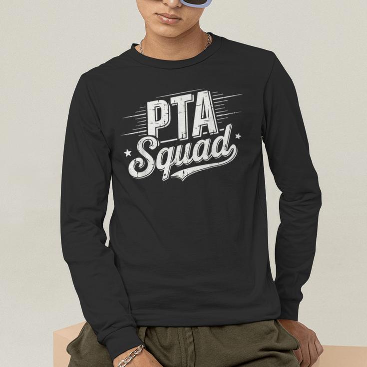 PTA Squad Parent Teacher Association Back To School Teacher Men's Long Sleeve T-Shirt, funny gift