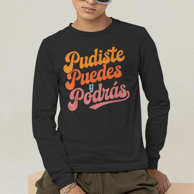 Pudiste Puedes Podras Maestra Spanish Teacher Men's Long Sleeve T-Shirt, funny gift Pudiste Puedes Podras Maestra Spanish Teacher Men's Long Sleeve T-Shirt, funny gift