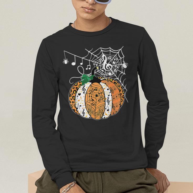 Pumpkin Music Teacher Halloween Fall Music Notes Autumn Men's Long Sleeve T-Shirt, funny gift Pumpkin Music Teacher Halloween Fall Music Notes Autumn Men's Long Sleeve T-Shirt, funny gift
