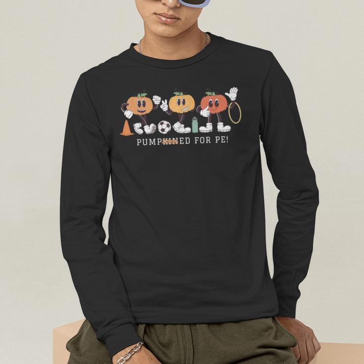 Pumpkin PE Teacher Team Physical Education Autumn Fall Men's Long Sleeve T-Shirt, funny gift