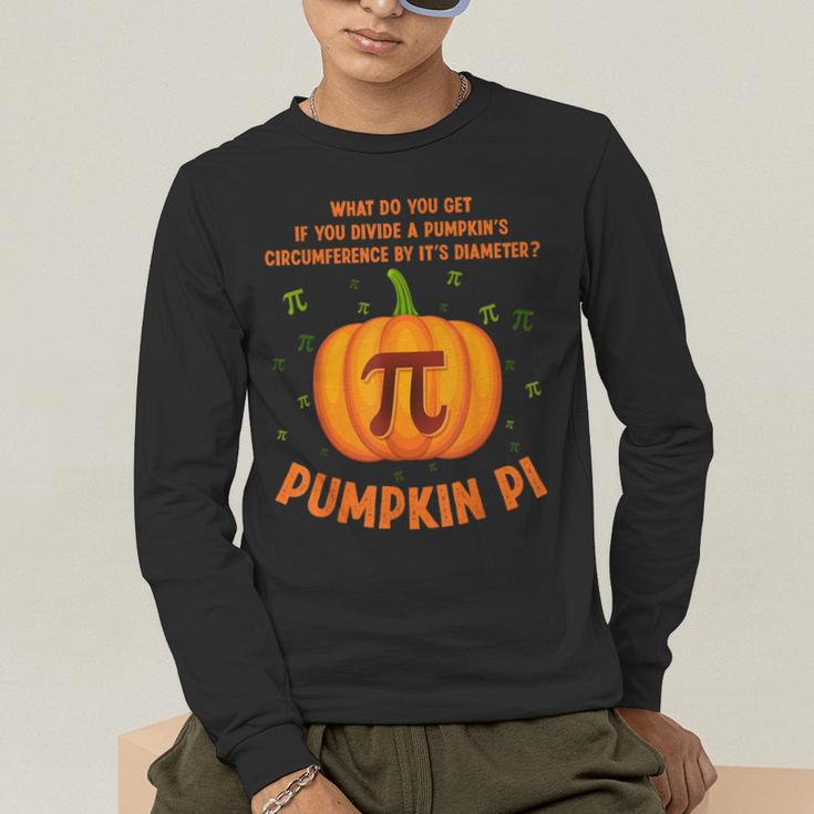 Pumpkin Pie Pi Math Teacher Shirt Halloween Men Adult Men's Long Sleeve T-Shirt, funny gift