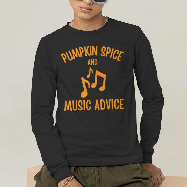 Pumpkin Spice And Music Advice Music Teacher Halloween Men's Long Sleeve T-Shirt, funny gift Pumpkin Spice And Music Advice Music Teacher Halloween Men's Long Sleeve T-Shirt, funny gift