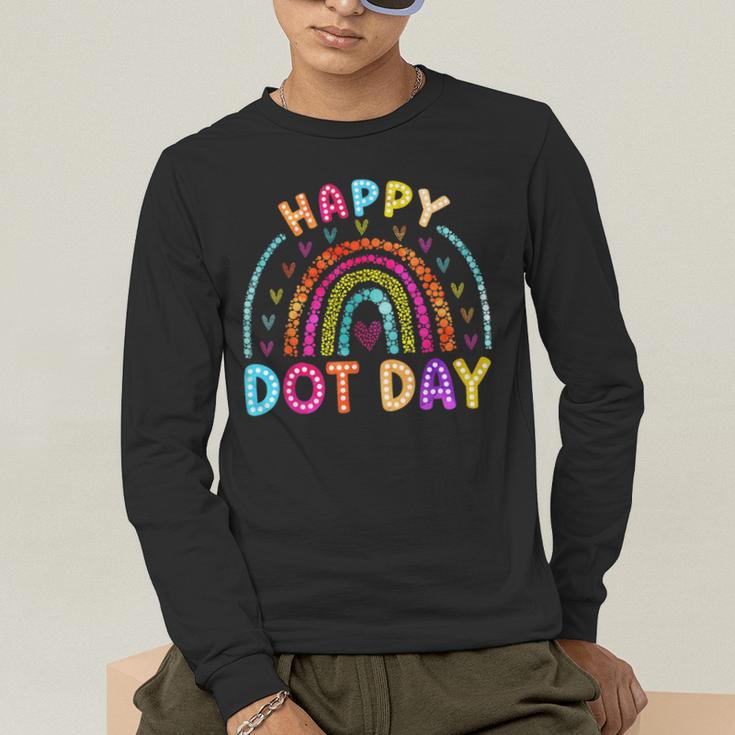 Rainbow Happy Dot Day Shirts Teacher Kids September 15th Men's Long Sleeve T-Shirt, funny gift Rainbow Happy Dot Day Shirts Teacher Kids September 15th Men's Long Sleeve T-Shirt, funny gift