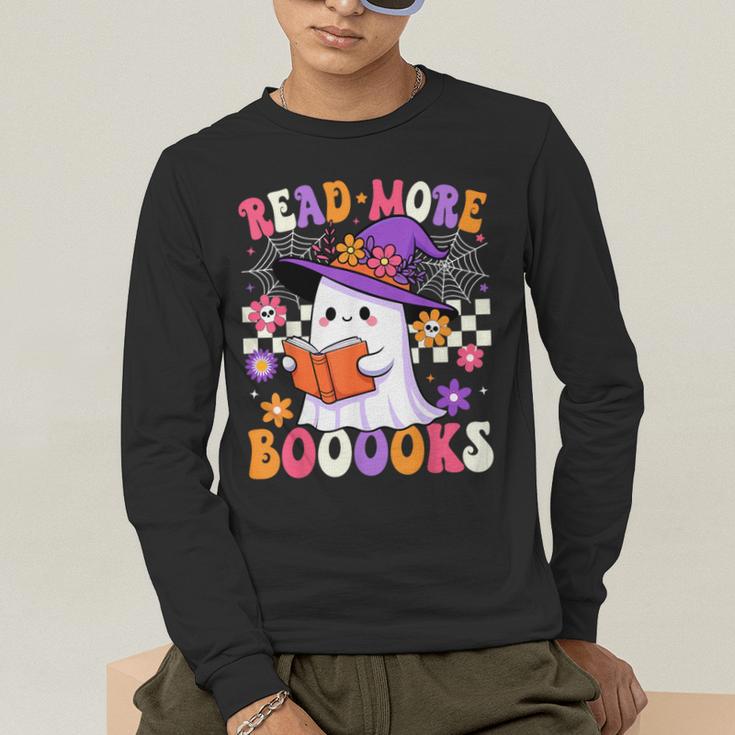 Read More Books Ghost Reading Book Teacher Halloween Men's Long Sleeve T-Shirt, funny gift Read More Books Ghost Reading Book Teacher Halloween Men's Long Sleeve T-Shirt, funny gift