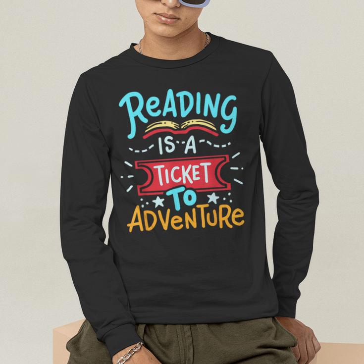 Reading Adventure Library Student Teacher Book Men's Long Sleeve T-Shirt, funny gift Reading Adventure Library Student Teacher Book Men's Long Sleeve T-Shirt, funny gift