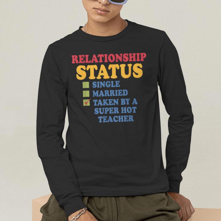 Relationship Status Single Married Hot Teacher Men's Long Sleeve T-Shirt, funny gift Relationship Status Single Married Hot Teacher Men's Long Sleeve T-Shirt, funny gift