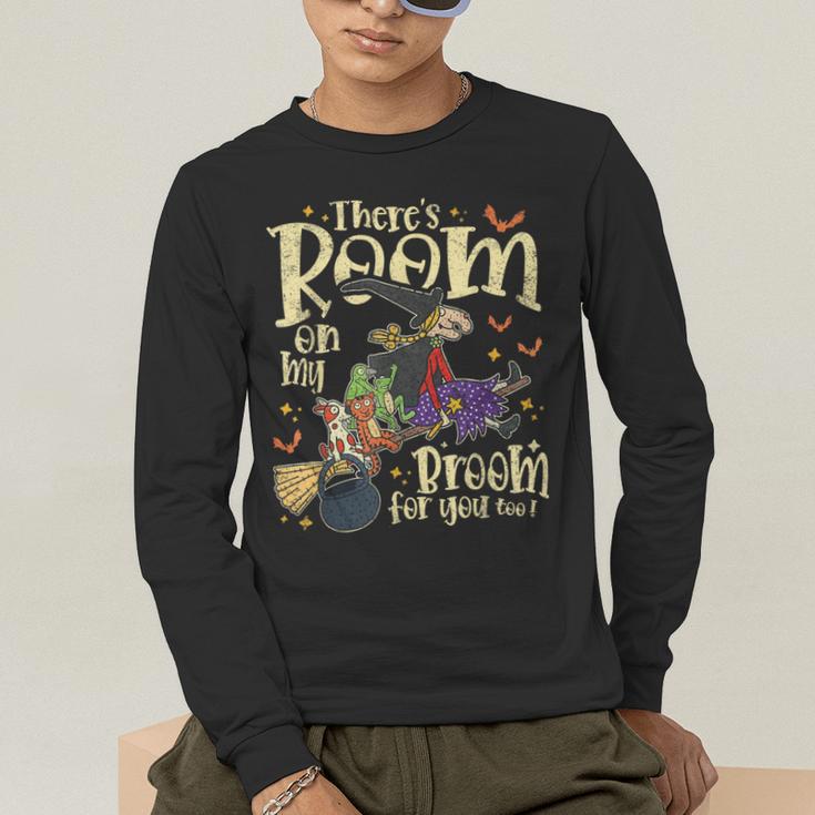 There's Room On My Broom For You Too Teacher Halloween Men's Long Sleeve T-Shirt, funny gift There's Room On My Broom For You Too Teacher Halloween Men's Long Sleeve T-Shirt, funny gift