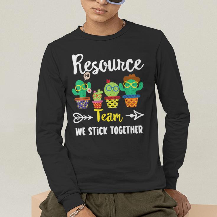 Resource Team Cactus Crew Resource Teacher Squad Men's Long Sleeve T-Shirt, funny gift