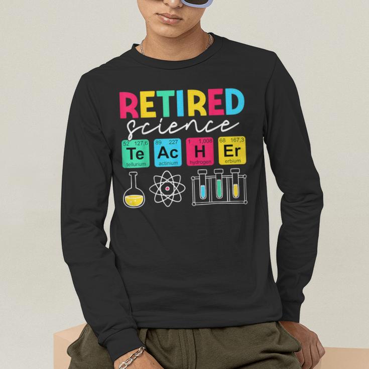 Retired Science Teacher Periodic Table Teacher Life Men's Long Sleeve T-Shirt, funny gift