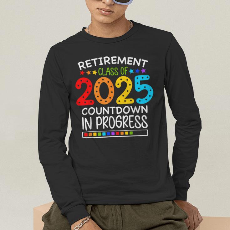 Retirement Class Of 2025 Teacher Countdown Loading Teacher Men's Long Sleeve T-Shirt, funny gift Retirement Class Of 2025 Teacher Countdown Loading Teacher Men's Long Sleeve T-Shirt, funny gift