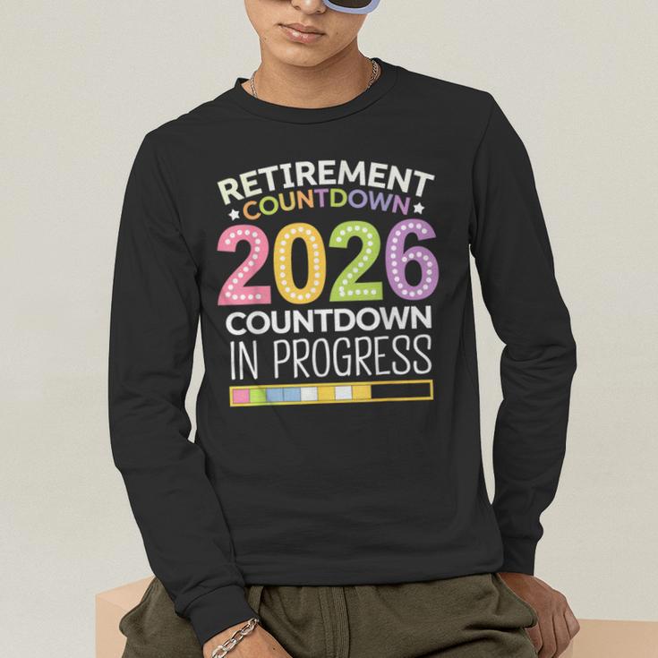Retirement Class Of 2026 Teacher Countdown Loading Teacher Men's Long Sleeve T-Shirt, funny gift Retirement Class Of 2026 Teacher Countdown Loading Teacher Men's Long Sleeve T-Shirt, funny gift