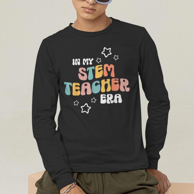 Retro Boho Math Science Professor In My STEM Teacher Era Men's Long Sleeve T-Shirt, funny gift