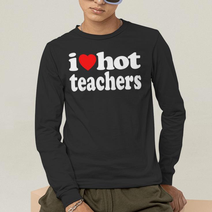Retro I Love Hot Teachers Vintage I Heart Hot Teacher Men Women Girls Kids Men's Long Sleeve T-Shirt, funny gift