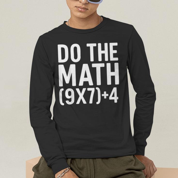 Retro Do The Math Teacher For Men Women Kid Boy Girl Men's Long Sleeve T-Shirt, funny gift