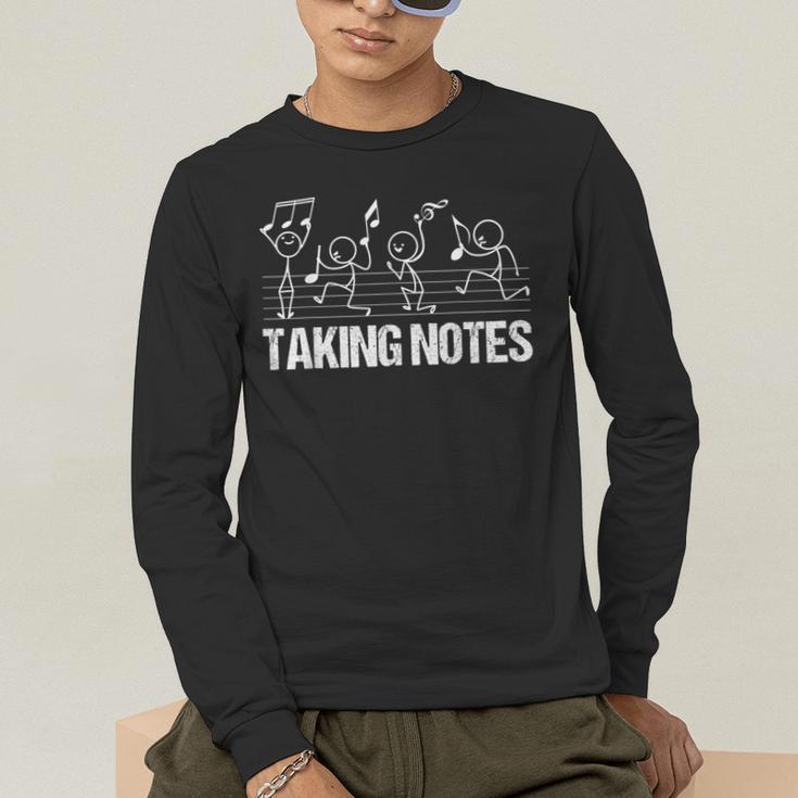 Retro Vintage Musical Taking Notes Teachers Music Love Men's Long Sleeve T-Shirt, funny gift Retro Vintage Musical Taking Notes Teachers Music Love Men's Long Sleeve T-Shirt, funny gift