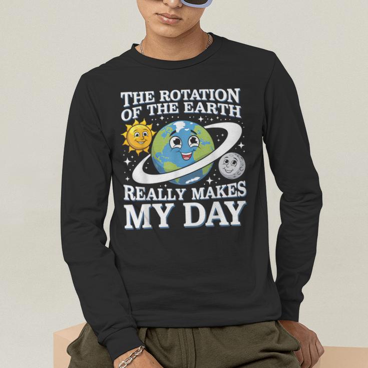 Rotation Of Earth Science Teacher Earth Day Men Women Men's Long Sleeve T-Shirt, funny gift Rotation Of Earth Science Teacher Earth Day Men Women Men's Long Sleeve T-Shirt, funny gift
