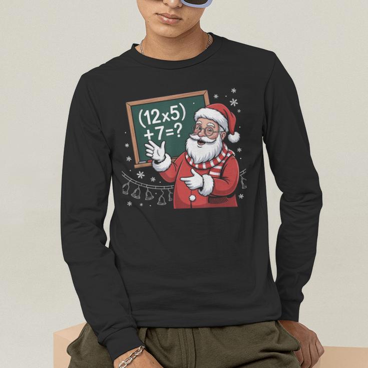 Santa Teacher 67 Math Christmas Xmas Holiday Number 67 Men's Long Sleeve T-Shirt, funny gift Santa Teacher 67 Math Christmas Xmas Holiday Number 67 Men's Long Sleeve T-Shirt, funny gift