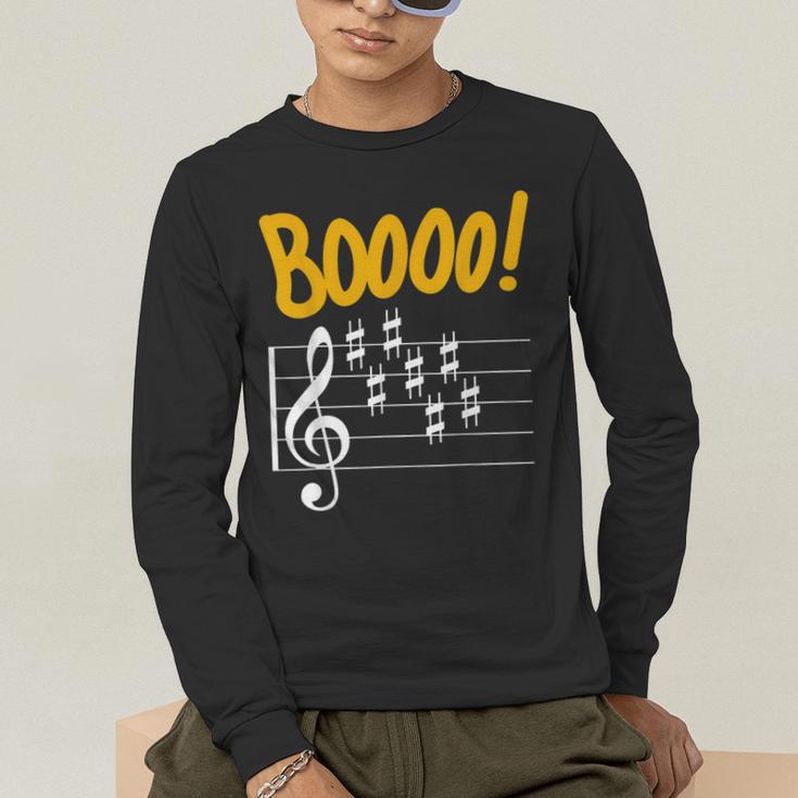 Scary Key Signature Boo Music Halloween Musician Teacher Men Women Men's Long Sleeve T-Shirt, funny gift Scary Key Signature Boo Music Halloween Musician Teacher Men Women Men's Long Sleeve T-Shirt, funny gift