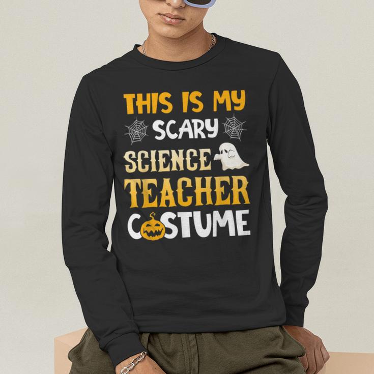 This Is My Scary Science Teacher Halloween Costumes Men Women Kids Men's Long Sleeve T-Shirt, funny gift This Is My Scary Science Teacher Halloween Costumes Men Women Kids Men's Long Sleeve T-Shirt, funny gift