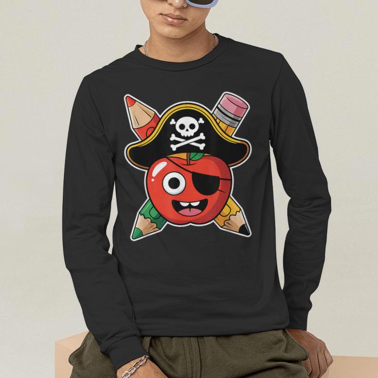 School International Talk Like A Pirate Day Pirate Teacher Men's Long Sleeve T-Shirt, funny gift