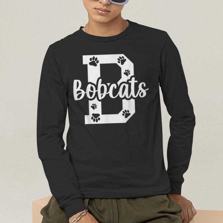 School Spirit Mascot Bobcats Back To School Teacher Student Men's Long Sleeve T-Shirt, funny gift School Spirit Mascot Bobcats Back To School Teacher Student Men's Long Sleeve T-Shirt, funny gift