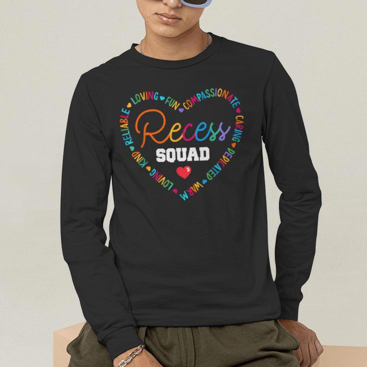 School For Teachers Students Monitor Recess Crew Team Men's Long Sleeve T-Shirt, funny gift