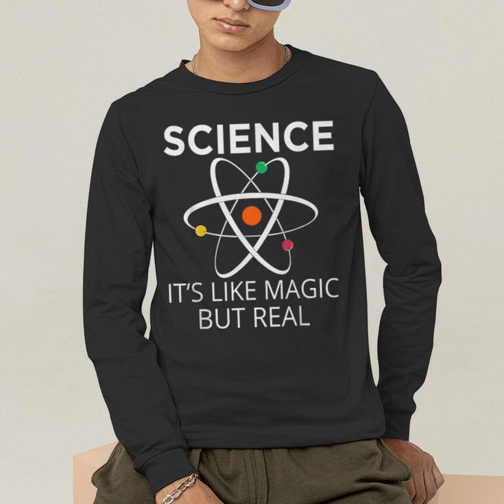 Science It's Like Magic But Real Teachers Students Scientist Men's Long Sleeve T-Shirt, funny gift