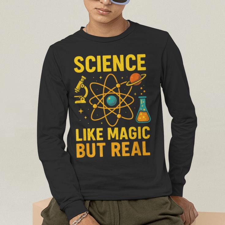 Science Like Magic But Real Nerdy Teacher Men's Long Sleeve T-Shirt, funny gift Science Like Magic But Real Nerdy Teacher Men's Long Sleeve T-Shirt, funny gift
