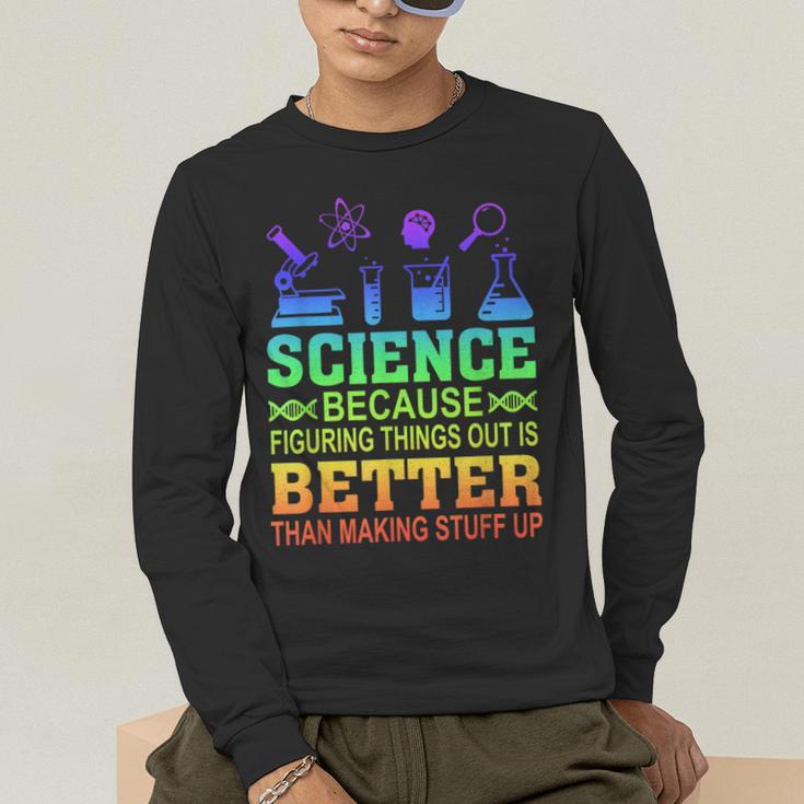 Science Teacher Because Figuring Things Out Is Better Than Men's Long Sleeve T-Shirt, funny gift Science Teacher Because Figuring Things Out Is Better Than Men's Long Sleeve T-Shirt, funny gift