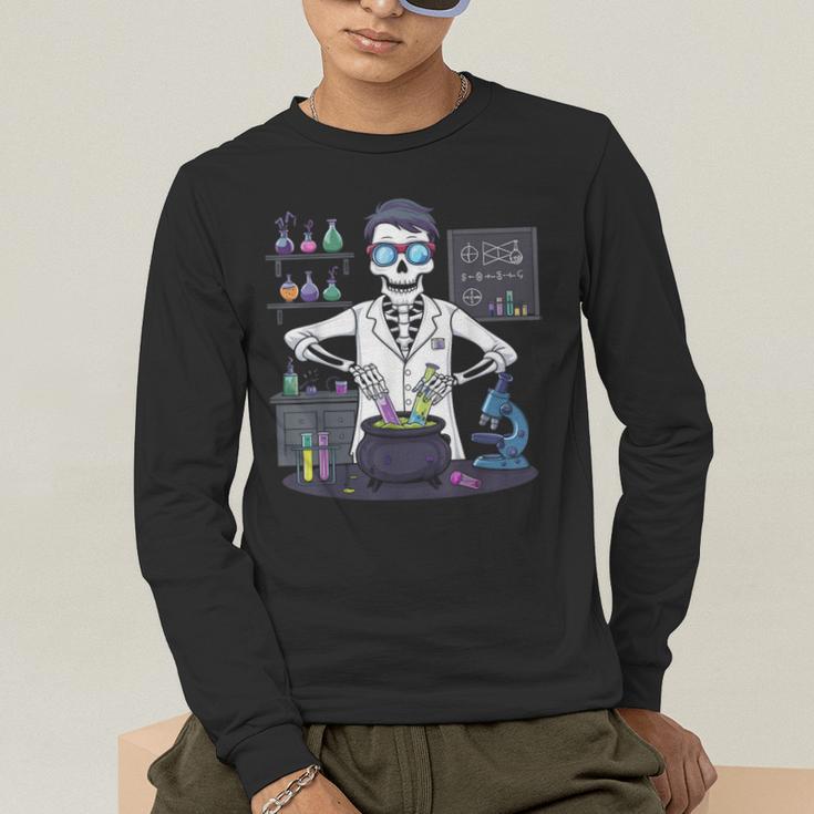 Science Teacher Halloween Skeleton Scientist Chemistry Men's Long Sleeve T-Shirt, funny gift Science Teacher Halloween Skeleton Scientist Chemistry Men's Long Sleeve T-Shirt, funny gift