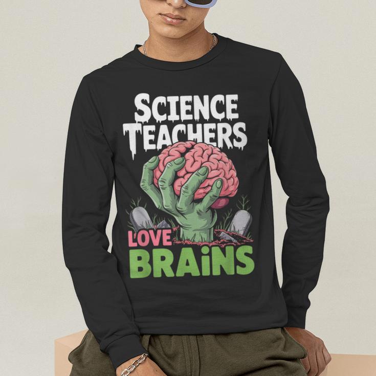 Science Teachers Love Brains Shirt Men Women Halloween Men's Long Sleeve T-Shirt, funny gift Science Teachers Love Brains Shirt Men Women Halloween Men's Long Sleeve T-Shirt, funny gift
